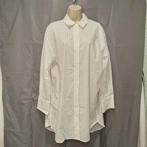 NEW mango White Embellished Shirt